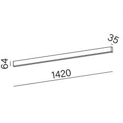 RAFTER 142 LED 3000K natynkowy czarny struktura 40532-M930-D9-00-12